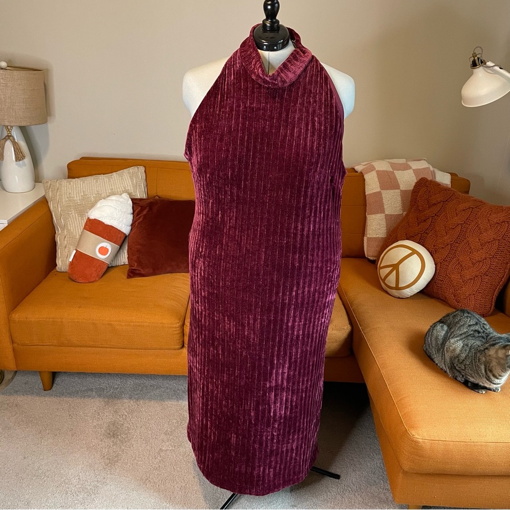 Hutch | 3X | Ribbed Sleeveless Mockneck Dress